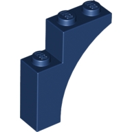 Lego kostka (kostička) 1x3x3 oblouk, tmavě modrá (6097484)